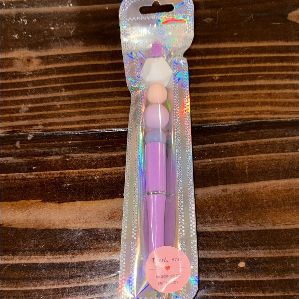 Colorful purple Beaded Pen